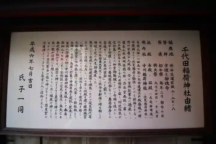 千代田稲荷神社の歴史