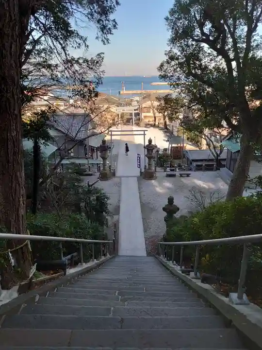 走水神社の景色