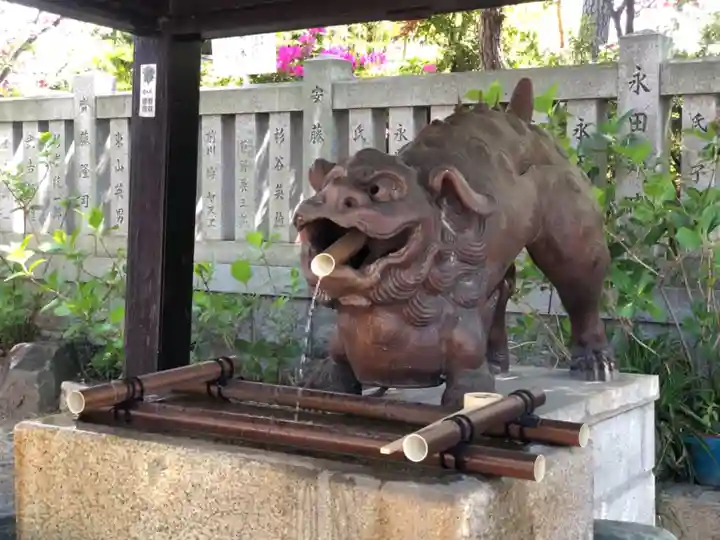 阿部野神社の手水舎