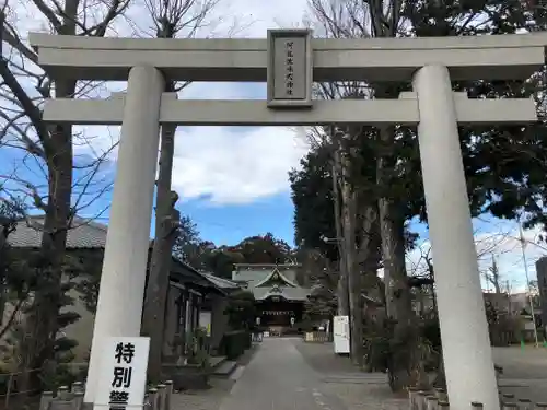 阿豆佐味天神社 立川水天宮の鳥居