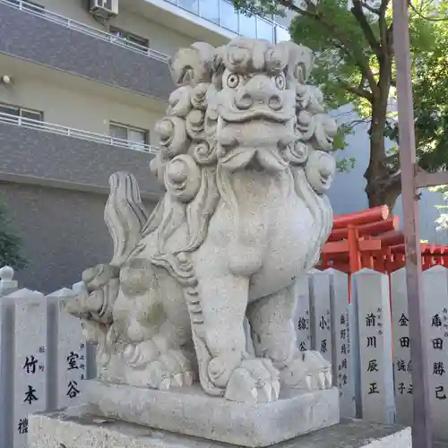 開口神社の狛犬