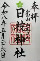 日枝神社の御朱印