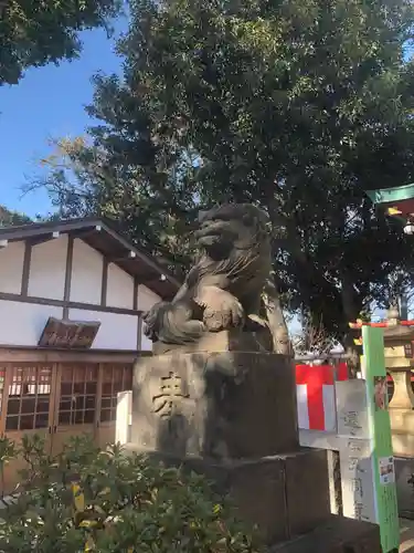 多摩川浅間神社の狛犬