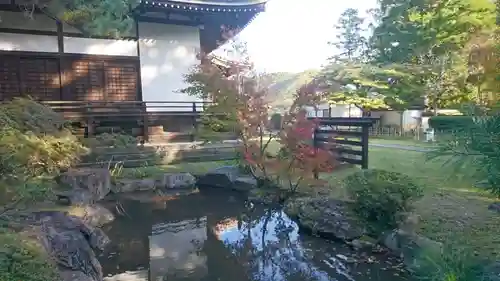 鶏足寺の庭園