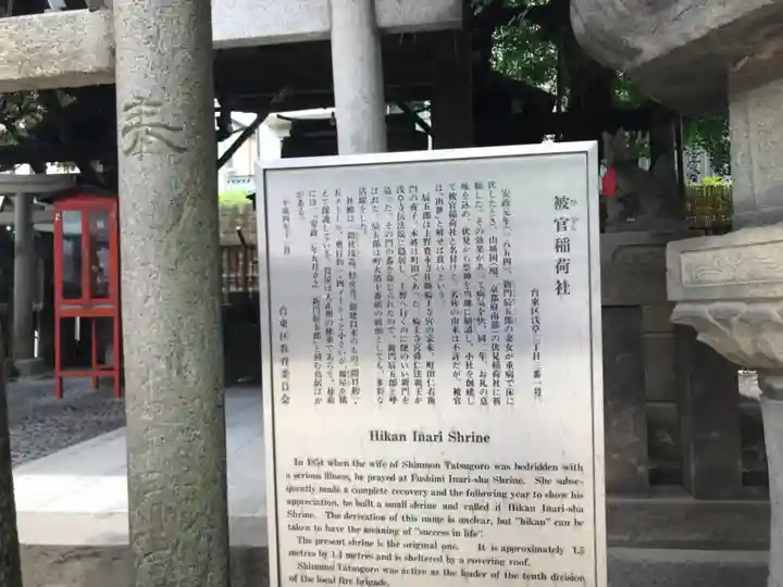 被官稲荷神社の歴史