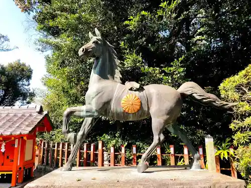 揖宿神社の狛犬