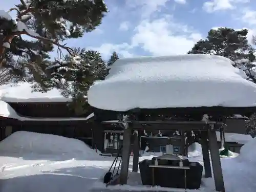 網走神社の手水