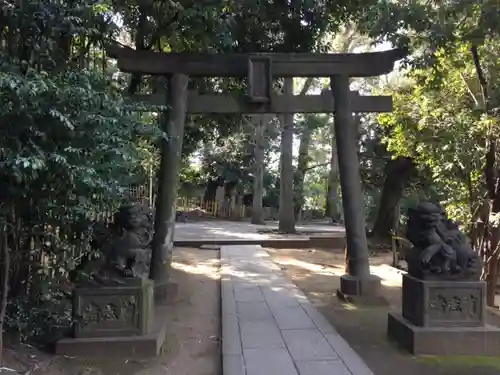 渋谷氷川神社の鳥居