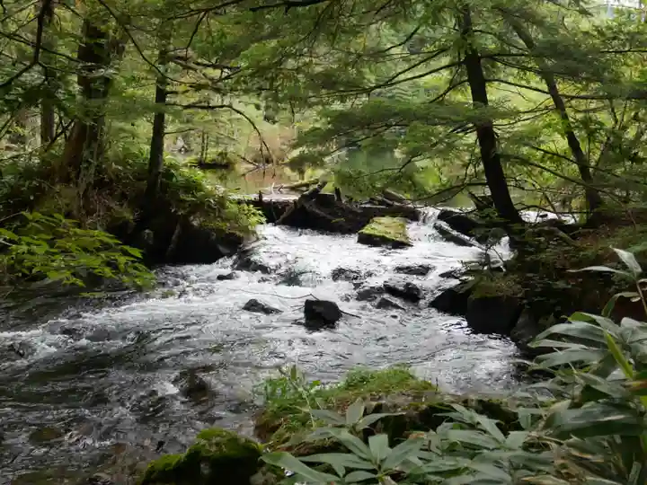 穂高神社奥宮の景色
