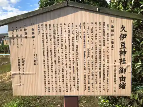 久伊豆神社の歴史