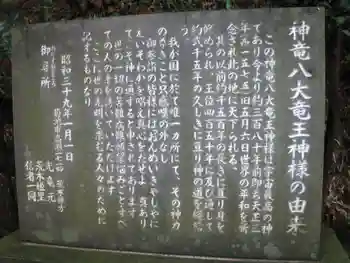 神龍八大龍王神社の御朱印 2007年12月