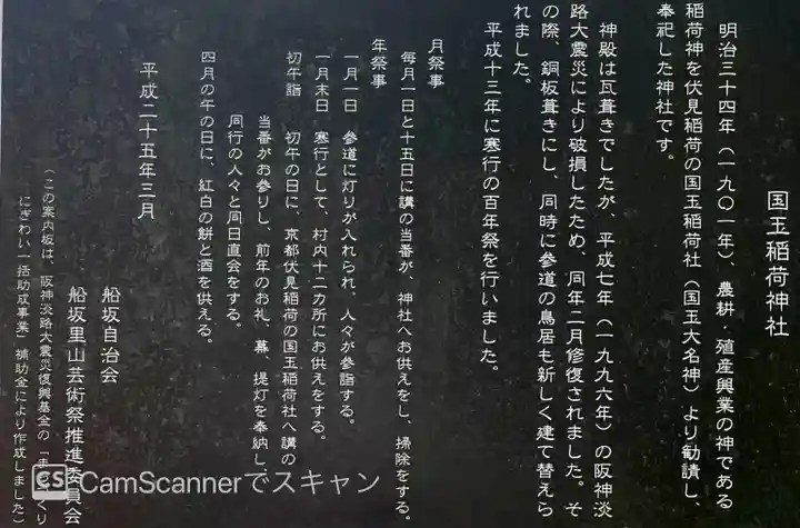 国玉稲荷神社の歴史