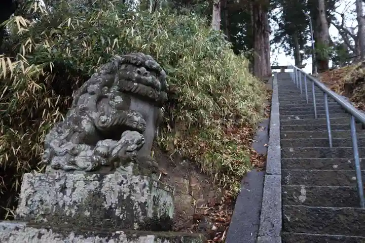 阿久津「田村神社」(郡山市阿久津町)旧社名:伊豆箱根三嶋三社の狛犬