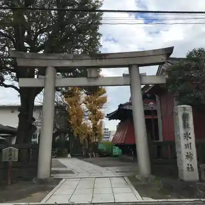 麻布氷川神社の鳥居