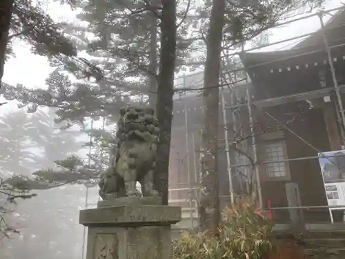 石鎚神社　土小屋遥拝殿の狛犬