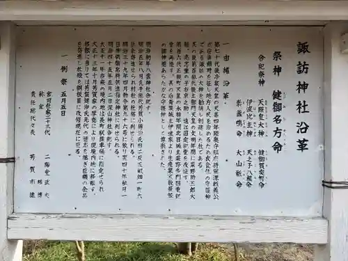 諏訪神社の歴史