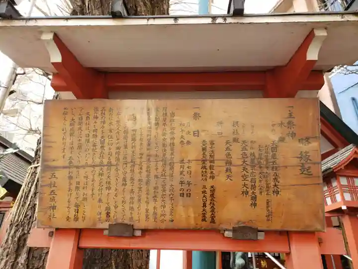 五柱五成神社の歴史