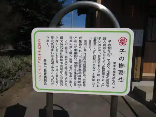 子の権現神社(埼玉県)