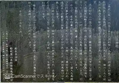 船坂山王神社の歴史