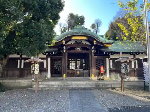 白金氷川神社の本殿・本堂