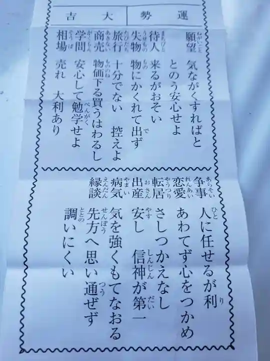 成田山深川不動堂(新勝寺東京別院)のおみくじ