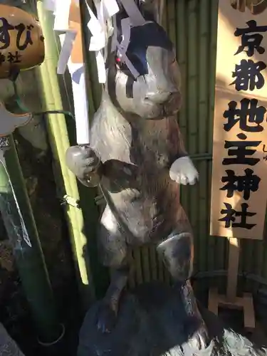 地主神社の狛犬