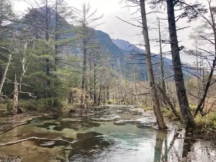 穂高神社奥宮の自然