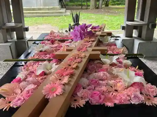 帯廣神社の手水