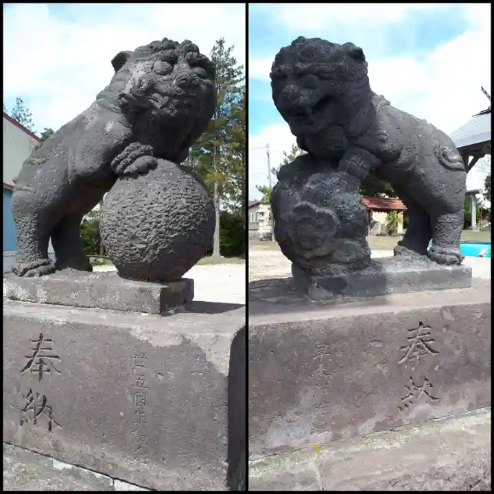 早来神社の狛犬
