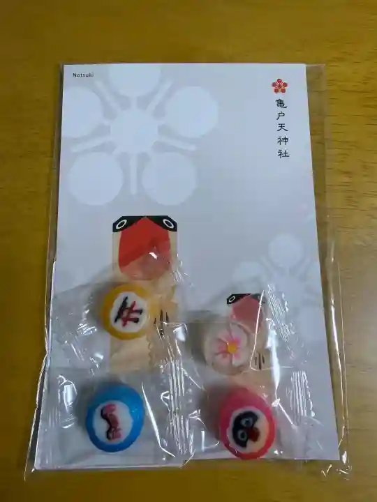 亀戸天神社の{uncategorized: "未分類", other: "その他", undefined: "問題あり", building: "その他建物", grave: "お墓", sacred_gate: "鳥居", guardian: "狛犬", statue: "像", buddha: "仏像", history: "歴史", nature: "自然", garden: "庭園", animal: "動物", pagoda: "塔", temizu: "手水舎", mountain_gate: "山門・神門", sanctuary: "本殿・本堂", subordinate: "末社・摂社", art: "芸術", scenery: "景色", jizo: "地蔵", ema: "絵馬", goshuin: "御朱印", omikuji: "おみくじ", items: "授与品その他", amulet: "お守り", goshuincho: "御朱印帳", eats: "食事", festival: "お祭り", votive_dance: "神楽", shichigosan: "七五三参", wedding: "結婚式", experience: "体験その他", initially: "初詣", around: "周辺", anti_infection: "感染症対策"}