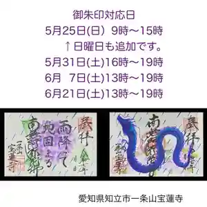 一条山宝蓮寺の御朱印 2025年05月25日(日)〜(2025年05月22日(木) 10時41分13秒投稿)