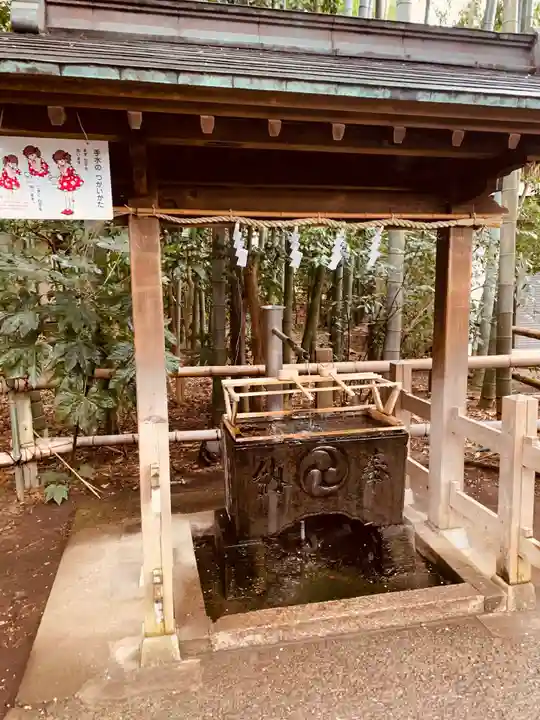 喜多見氷川神社の手水舎