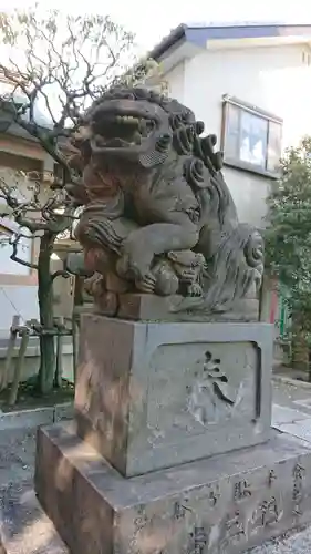 穏田神社の狛犬