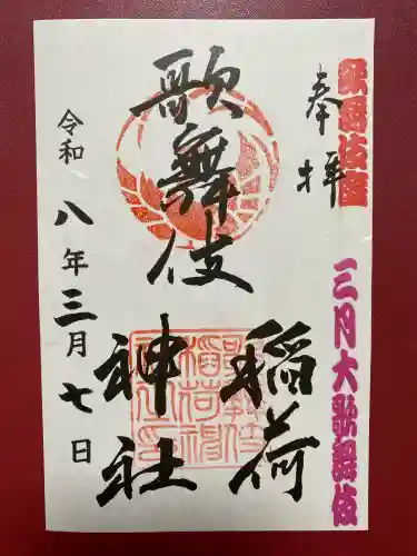 歌舞伎稲荷神社の{uncategorized: "未分類", other: "その他", undefined: "問題あり", building: "その他建物", grave: "お墓", sacred_gate: "鳥居", guardian: "狛犬", statue: "像", buddha: "仏像", history: "歴史", nature: "自然", garden: "庭園", animal: "動物", pagoda: "塔", temizu: "手水舎", mountain_gate: "山門・神門", sanctuary: "本殿・本堂", subordinate: "末社・摂社", art: "芸術", scenery: "景色", jizo: "地蔵", ema: "絵馬", goshuin: "御朱印", omikuji: "おみくじ", items: "授与品その他", amulet: "お守り", goshuincho: "御朱印帳", eats: "食事", festival: "お祭り", votive_dance: "神楽", shichigosan: "七五三参", wedding: "結婚式", experience: "体験その他", initially: "初詣", around: "周辺", anti_infection: "感染症対策"}