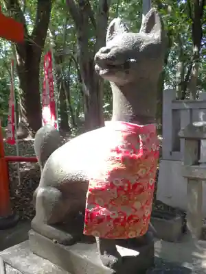 白山神社（木曽川町黒田）の狛犬