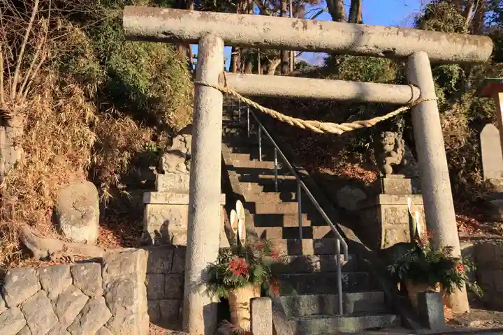 阿久津「田村神社」(郡山市阿久津町)旧社名:伊豆箱根三嶋三社の鳥居