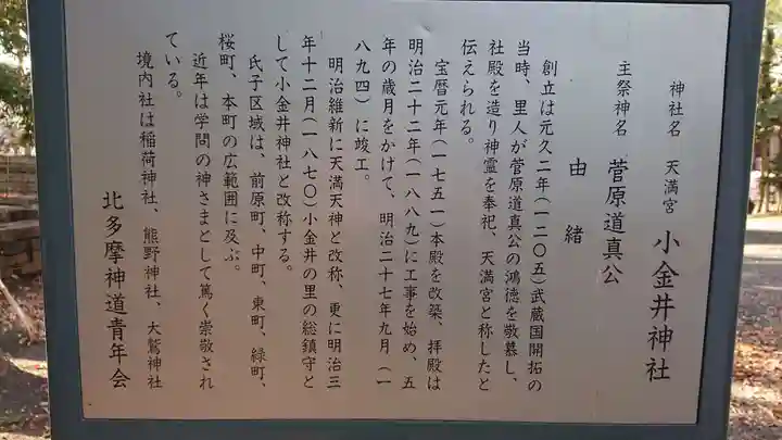 小金井神社の歴史