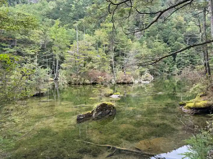 穂高神社奥宮の自然