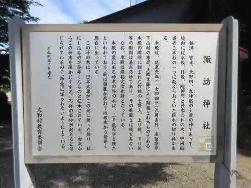 初鹿野諏訪神社の歴史