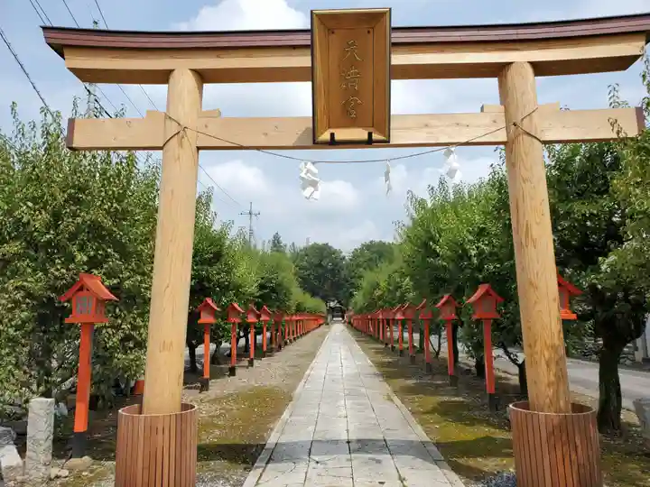 朝日森天満宮の鳥居