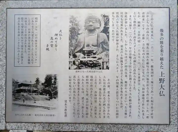 上野大佛の歴史