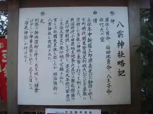 八雲神社（鎌倉・大町）の歴史