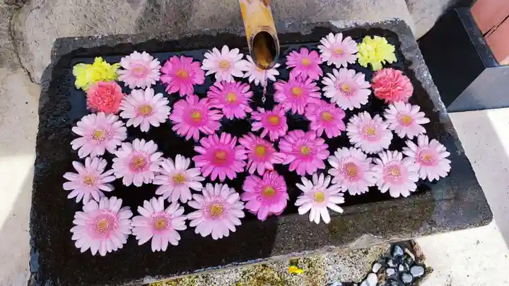 差出磯大嶽山神社 仕事と健康と厄よけの神さまの手水舎