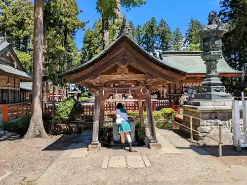 櫛引八幡宮の手水