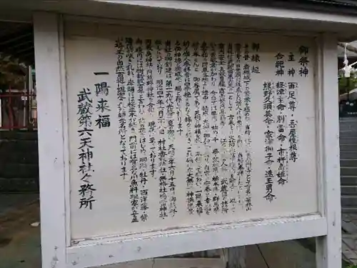 武蔵第六天神社の歴史