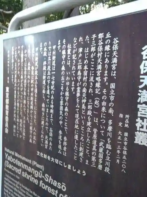 谷保天満宮の歴史