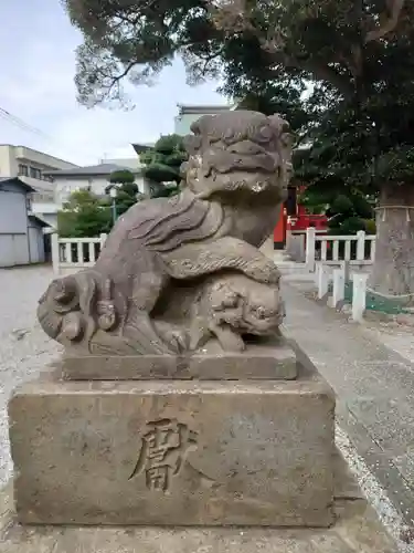 小村田氷川神社の狛犬