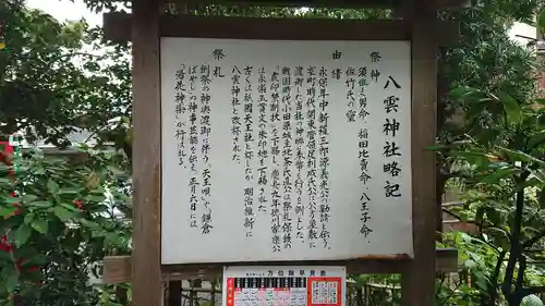 八雲神社（鎌倉・大町）の歴史