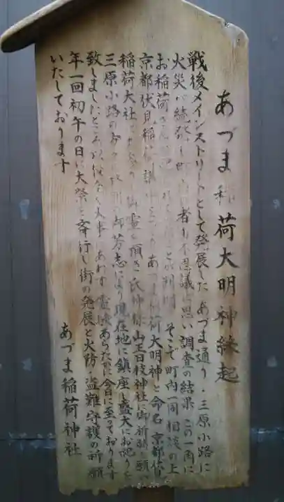 あづま稲荷神社の歴史