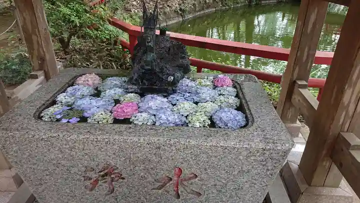 間々田八幡宮の手水舎